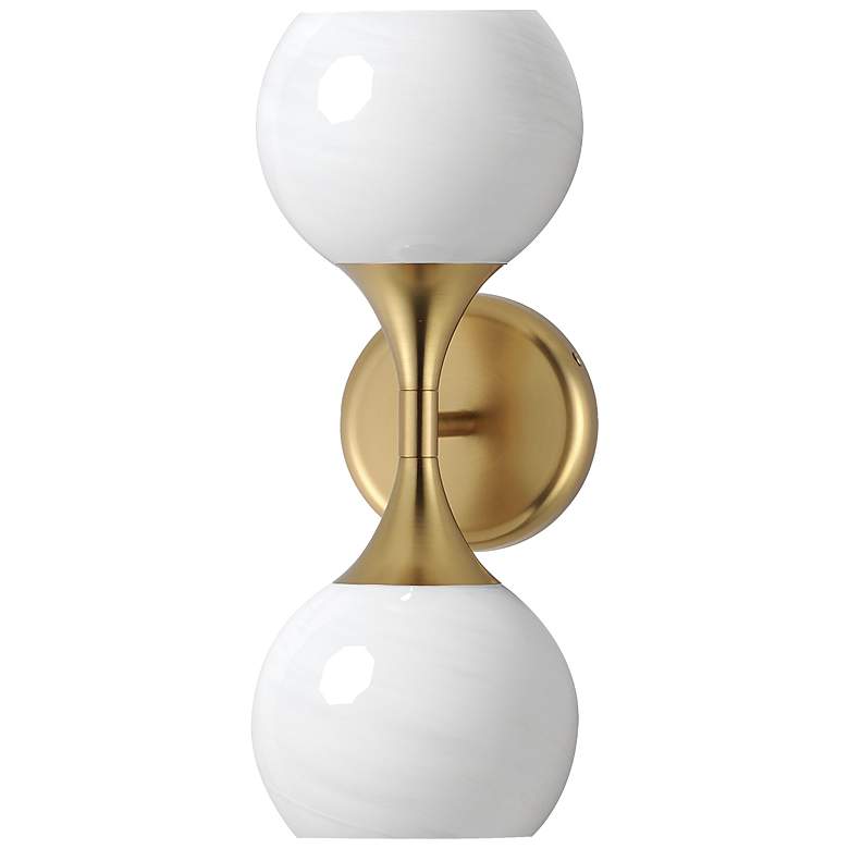 Image 1 Maxim Neve 15 1/2" High Natural Aged Brass 2-Light Wall Sconce