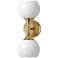 Maxim Neve 15 1/2" High Natural Aged Brass 2-Light Wall Sconce