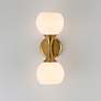 3_Maxim Neve 15 1/2" High Natural Aged Brass 2-Light Wall Sconce more views