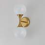 4_Maxim Neve 15 1/2" High Natural Aged Brass 2-Light Wall Sconce more views
