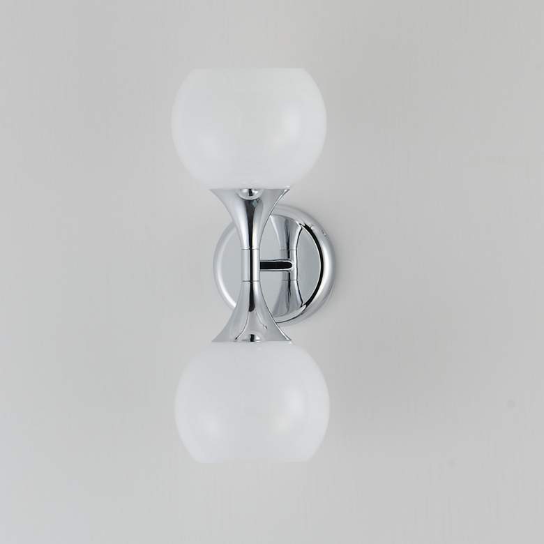 Image 4 Maxim Neve 15 1/2" High Polished Chrome 2-Light Wall Sconce more views