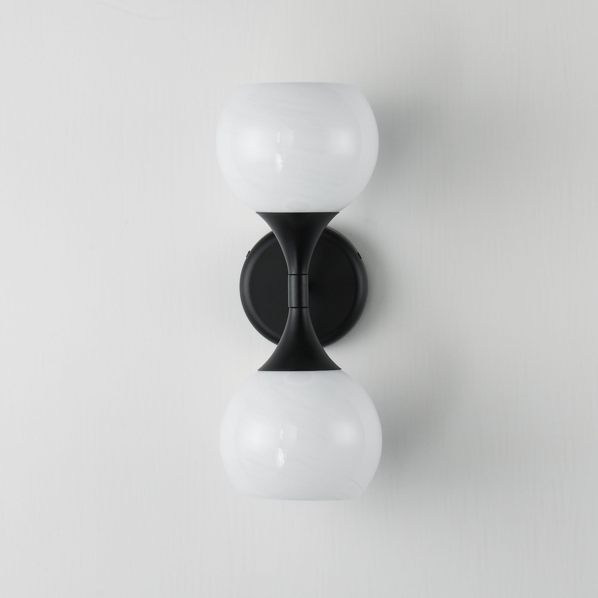 Image 2 Maxim Neve 15 1/2" High Black 2-Light Wall Sconce more views