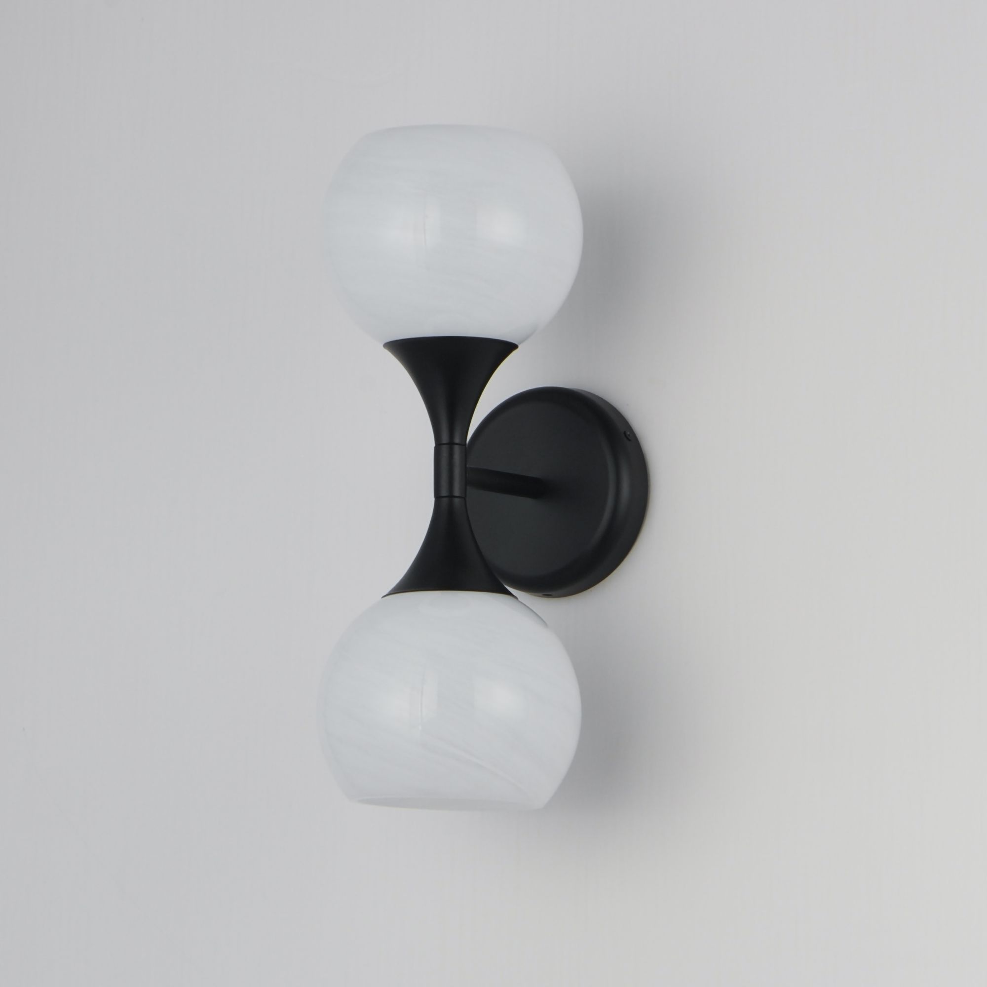 Image 4 Maxim Neve 15 1/2" High Black 2-Light Wall Sconce more views
