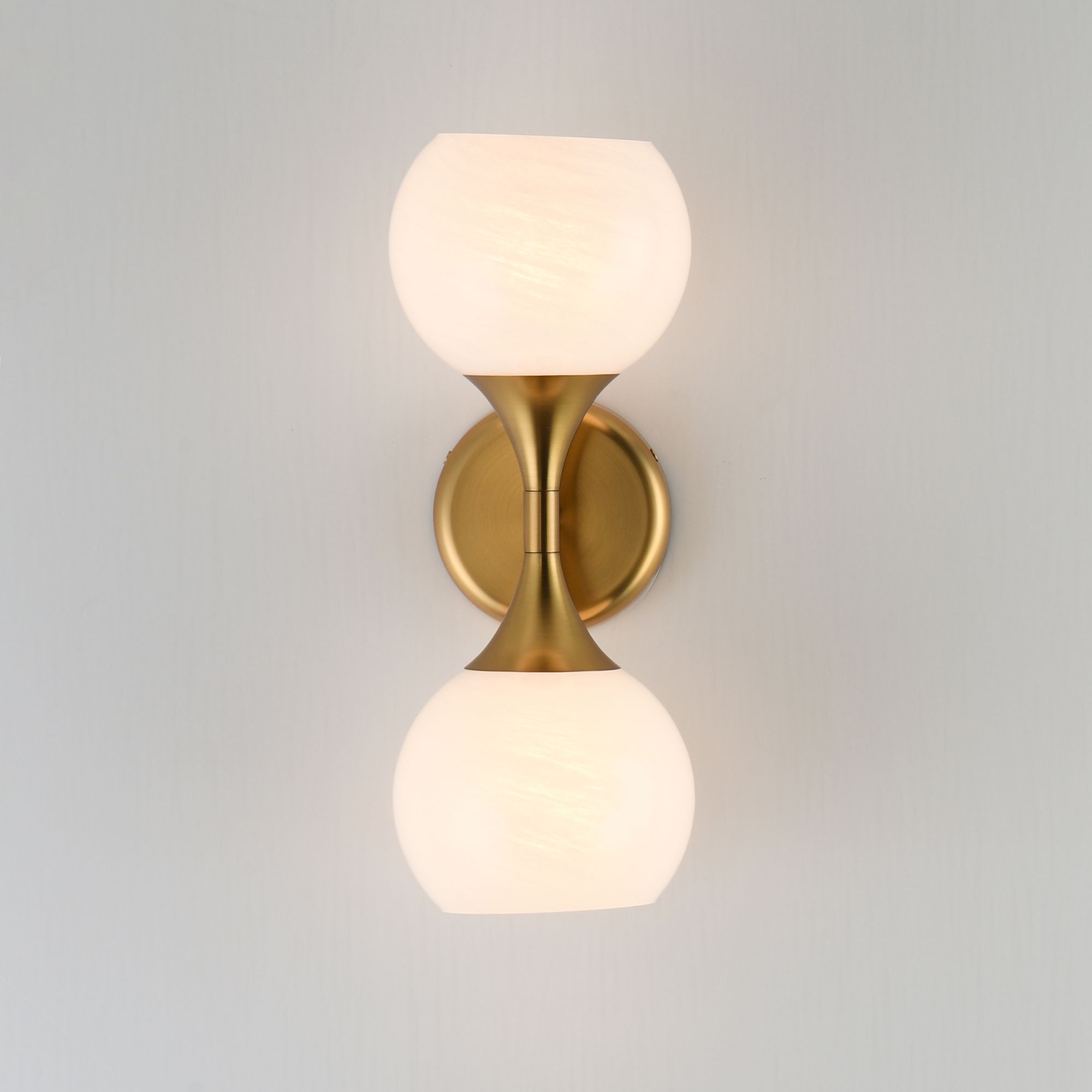 Image 3 Maxim Neve 15 1/2" High Natural Aged Brass 2-Light Wall Sconce more views