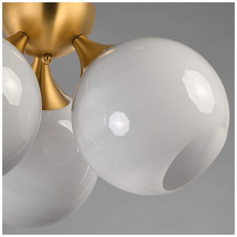 Image 5 Maxim Neve 18 3/4" Wide Natural Aged Brass 3-Light Ceiling Light more views