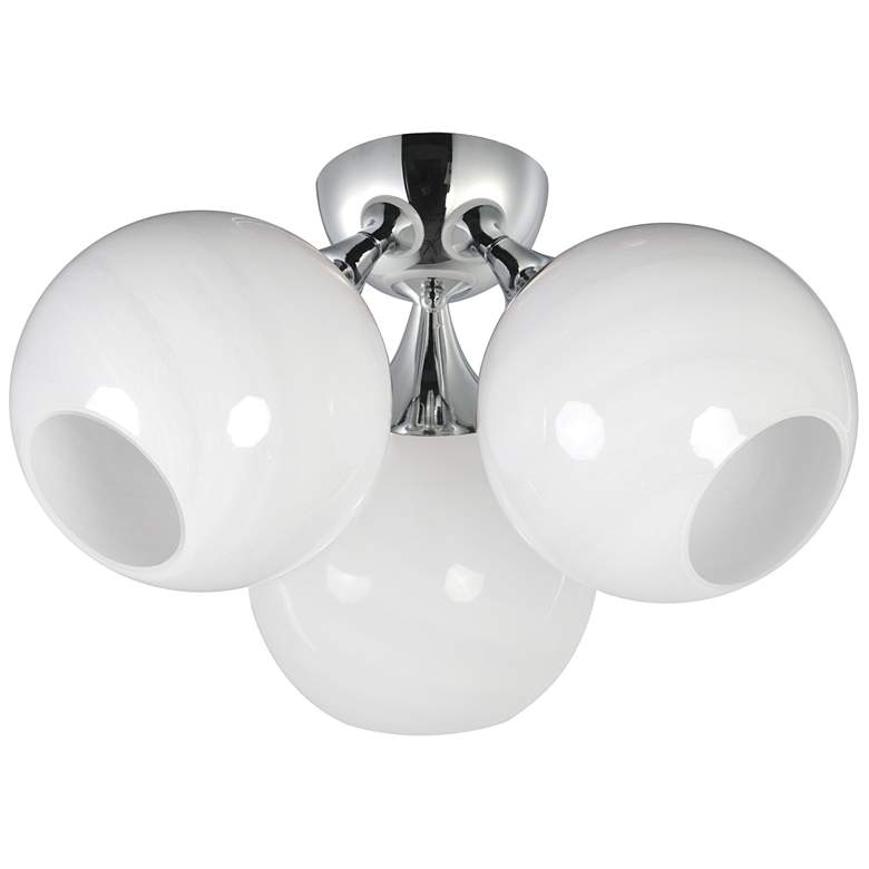 Image 1 Maxim Neve 18 3/4" Wide Polished Chrome 3-Light Ceiling Light