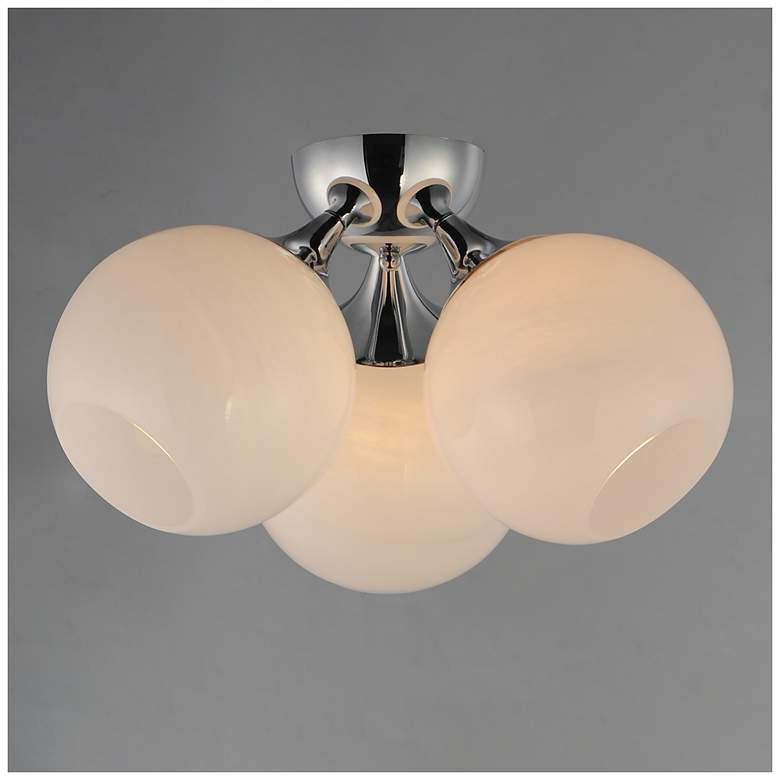 Image 2 Maxim Neve 18 3/4" Wide Polished Chrome 3-Light Ceiling Light more views