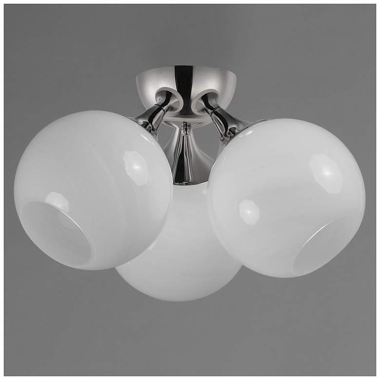 Image 3 Maxim Neve 18 3/4" Wide Polished Chrome 3-Light Ceiling Light more views
