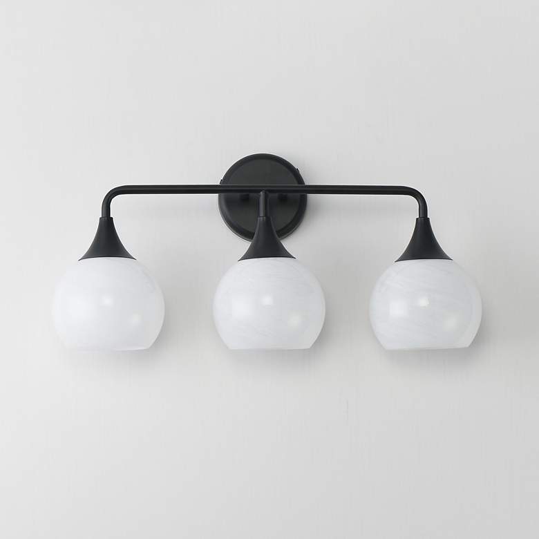 Image 2 Maxim Neve 22 1/2" Wide Black 3-Light Bath Vanity more views