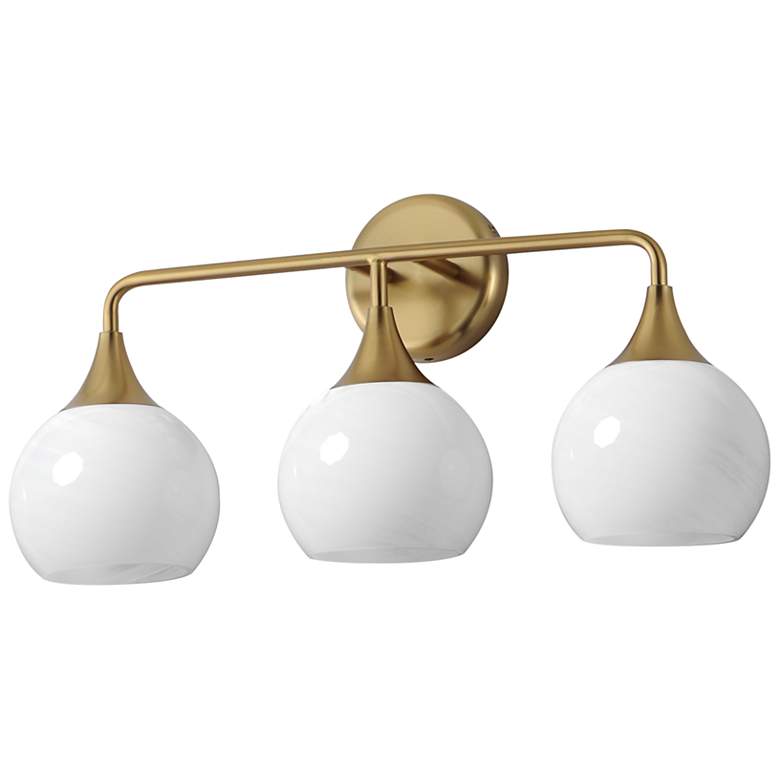 Image 1 Maxim Neve 22 1/2" Wide Natural Aged Brass 3-Light Bath Vanity