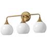 1_Maxim Neve 22 1/2" Wide Natural Aged Brass 3-Light Bath Vanity