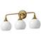 Maxim Neve 22 1/2" Wide Natural Aged Brass 3-Light Bath Vanity
