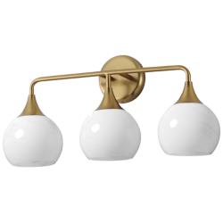 Maxim Neve 22 1/2" Wide Natural Aged Brass 3-Light Bath Vanity