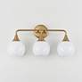 2_Maxim Neve 22 1/2" Wide Natural Aged Brass 3-Light Bath Vanity more views