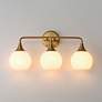 3_Maxim Neve 22 1/2" Wide Natural Aged Brass 3-Light Bath Vanity more views