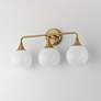 4_Maxim Neve 22 1/2" Wide Natural Aged Brass 3-Light Bath Vanity more views