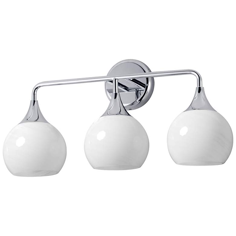 Image 1 Maxim Neve 22 1/2" Wide Polished Chrome 3-Light Bath Vanity