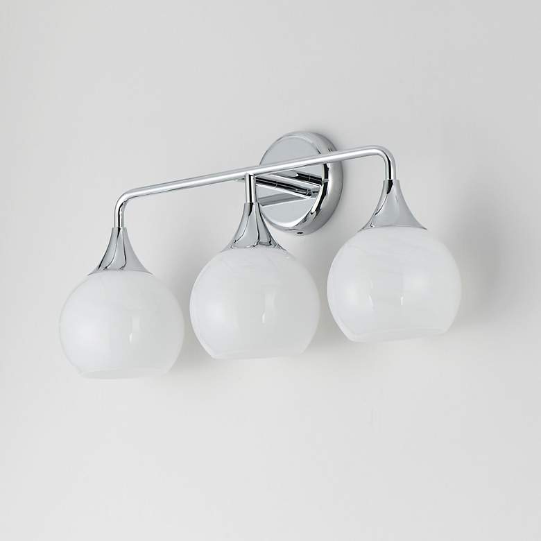 Image 4 Maxim Neve 22 1/2" Wide Polished Chrome 3-Light Bath Vanity more views