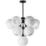 1_Maxim Neve 27 1/2" Wide Marble/Black 10-Light Pendant