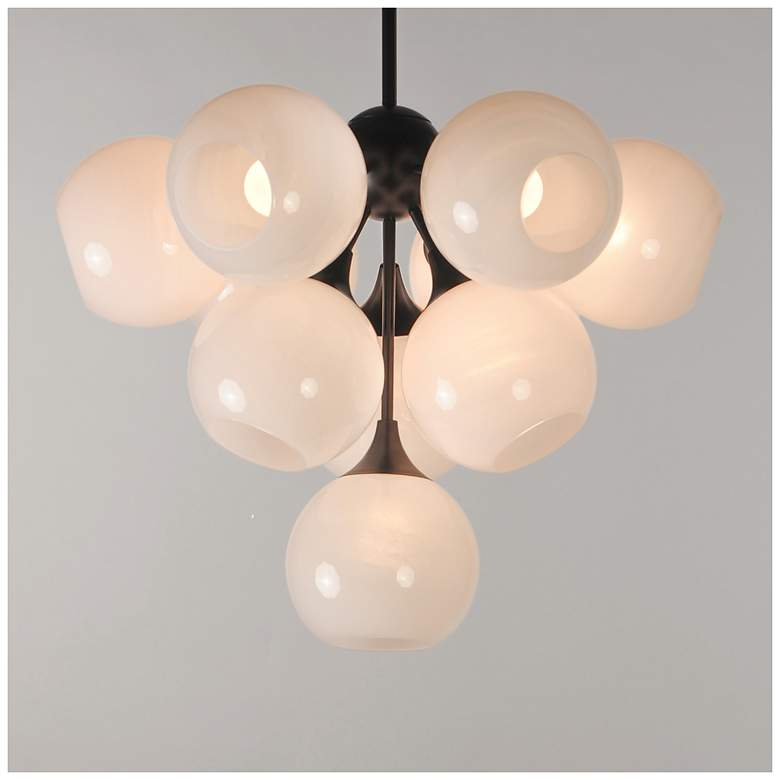Image 3 Maxim Neve 27 1/2" Wide Marble/Black 10-Light Pendant more views