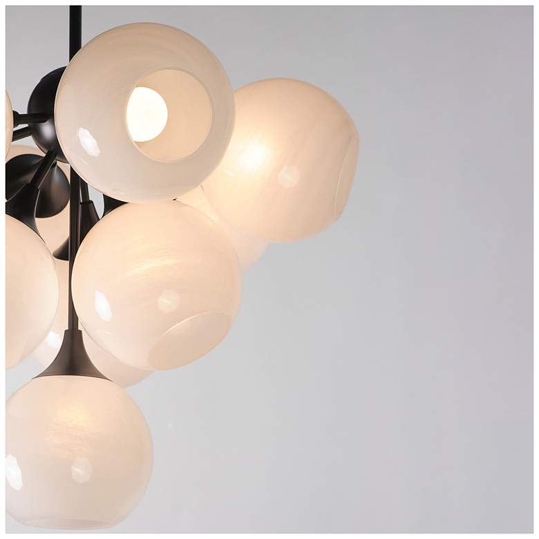 Image 5 Maxim Neve 27 1/2" Wide Marble/Black 10-Light Pendant more views