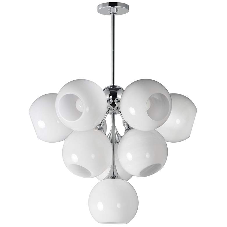 Image 1 Maxim Neve 27 1/2" Wide Marble/Polished Chrome 10-Light Pendant