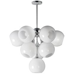 Maxim Neve 27 1/2" Wide Marble/Polished Chrome 10-Light Pendant