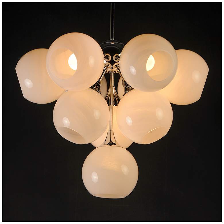 Image 3 Maxim Neve 27 1/2" Wide Marble/Polished Chrome 10-Light Pendant more views
