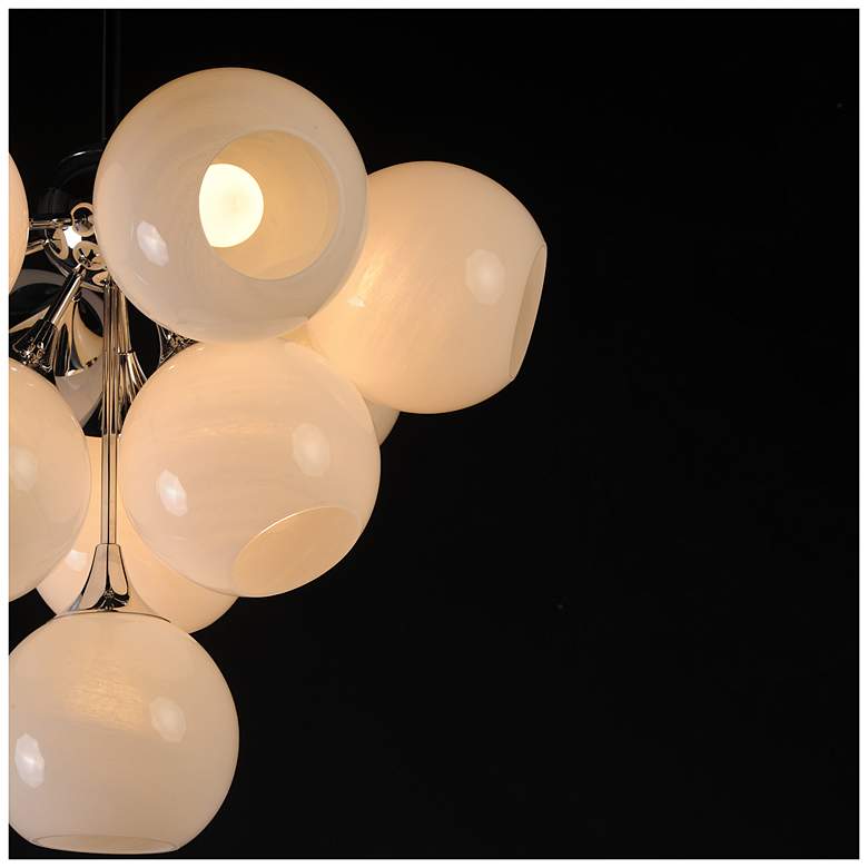Image 5 Maxim Neve 27 1/2" Wide Marble/Polished Chrome 10-Light Pendant more views