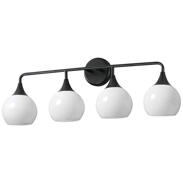 Image 1 Maxim Neve 31" Wide Black 4-Light Bath Vanity