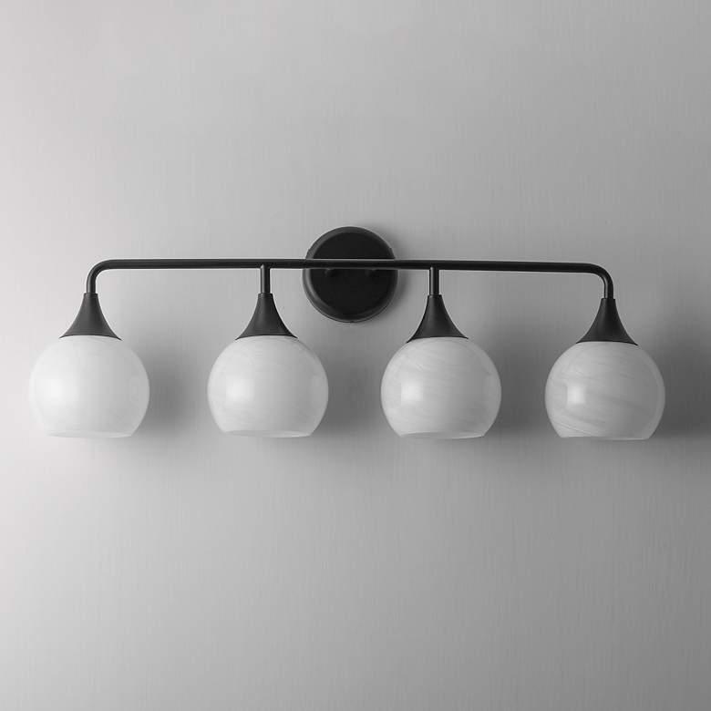 Image 2 Maxim Neve 31" Wide Black 4-Light Bath Vanity more views