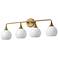 Maxim Neve 31" Wide Natural Aged Brass 4-Light Bath Vanity