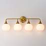 3_Maxim Neve 31" Wide Natural Aged Brass 4-Light Bath Vanity more views