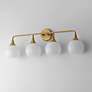 4_Maxim Neve 31" Wide Natural Aged Brass 4-Light Bath Vanity more views