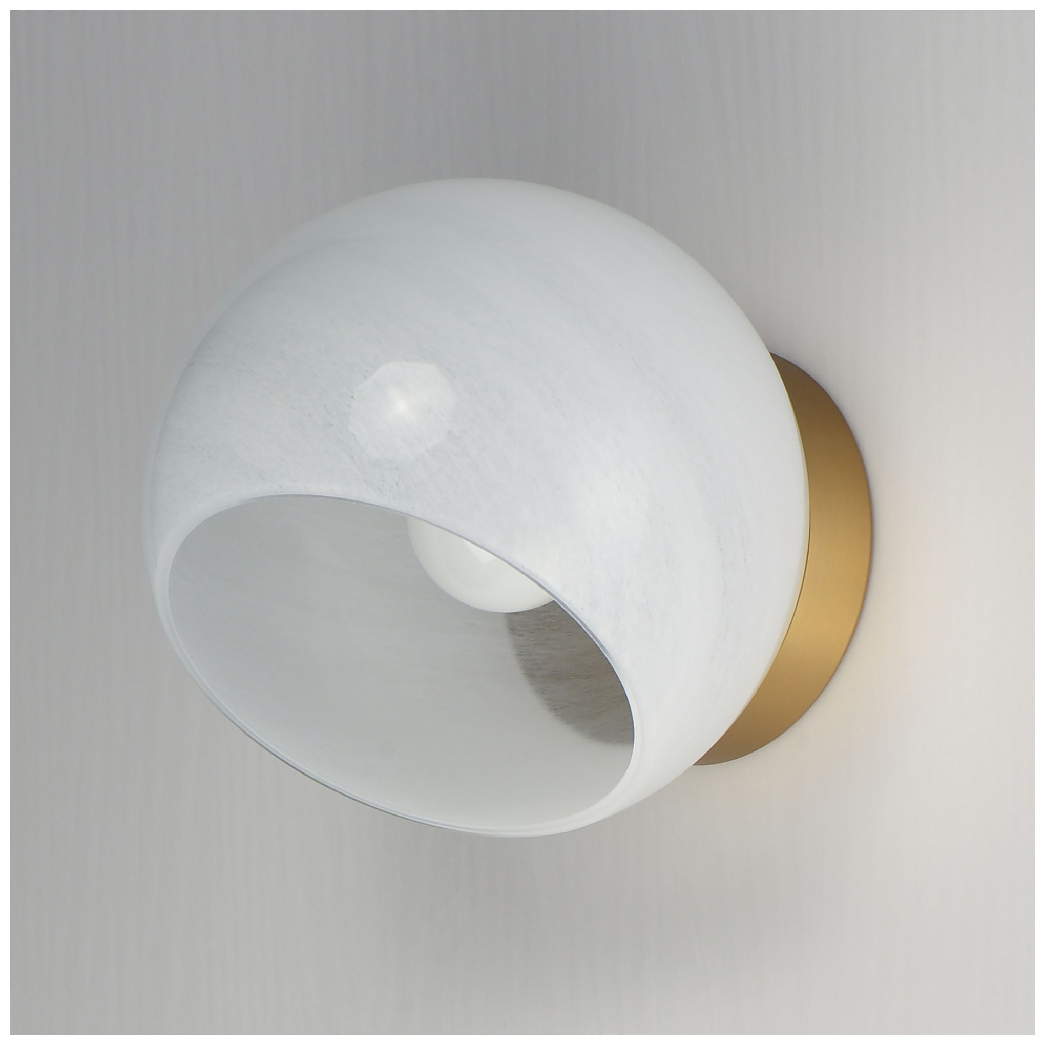 Thumbnail3 of Maxim Neve 7 3/4" Marble/Natural Aged Brass 1-Light Wall Sconce more views