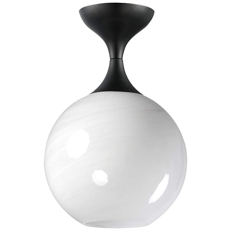 Image 1 Maxim Neve 9" Wide Black Ceiling Light
