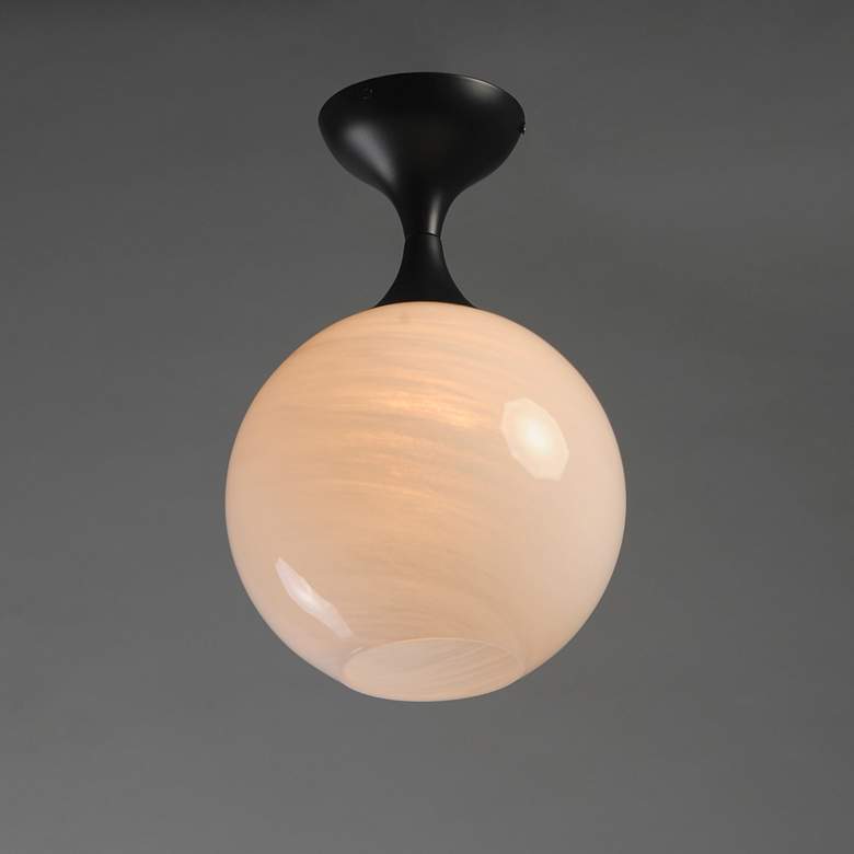 Image 3 Maxim Neve 9" Wide Black Ceiling Light more views