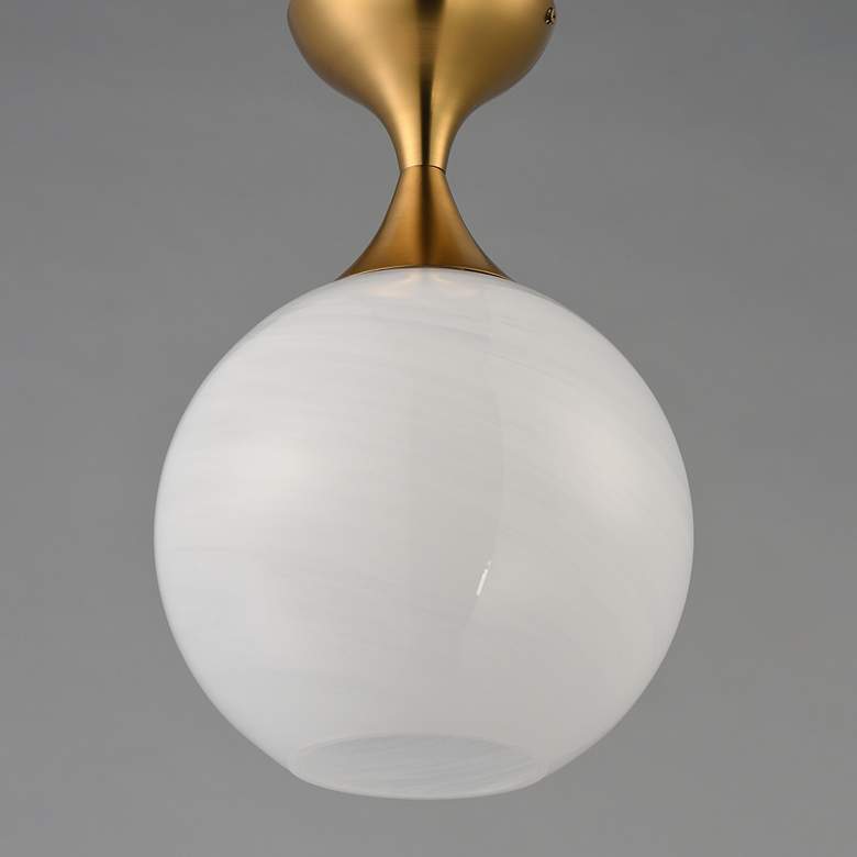 Image 4 Maxim Neve 9" Wide Natural Aged Brass Ceiling Light more views