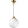1_Maxim Neve 9" Wide Natural Aged Brass Single Pendant
