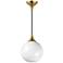 Maxim Neve 9" Wide Natural Aged Brass Single Pendant