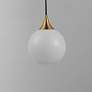 2_Maxim Neve 9" Wide Natural Aged Brass Single Pendant more views