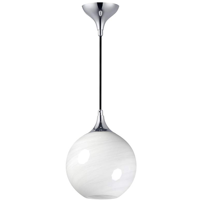 Image 1 Maxim Neve 9" Wide Polished Chrome Single Pendant