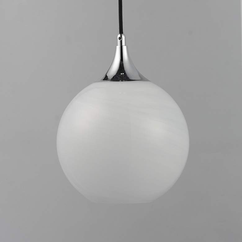 Image 2 Maxim Neve 9" Wide Polished Chrome Single Pendant more views