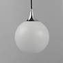 2_Maxim Neve 9" Wide Polished Chrome Single Pendant more views