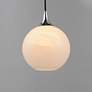 3_Maxim Neve 9" Wide Polished Chrome Single Pendant more views
