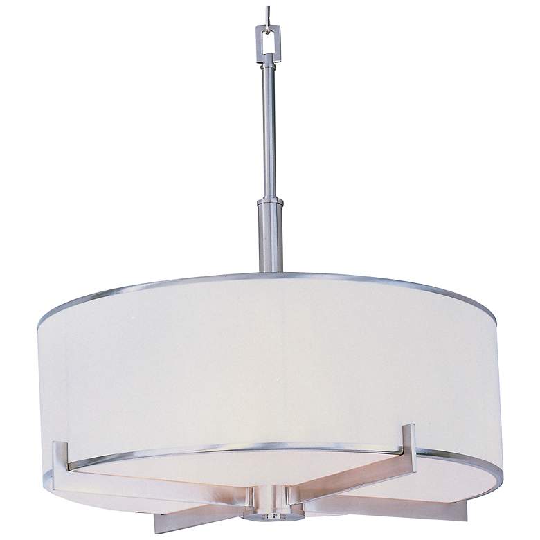 Image 3 Maxim Nexus 22" Wide Satin Nickel Drum Pendant Light
