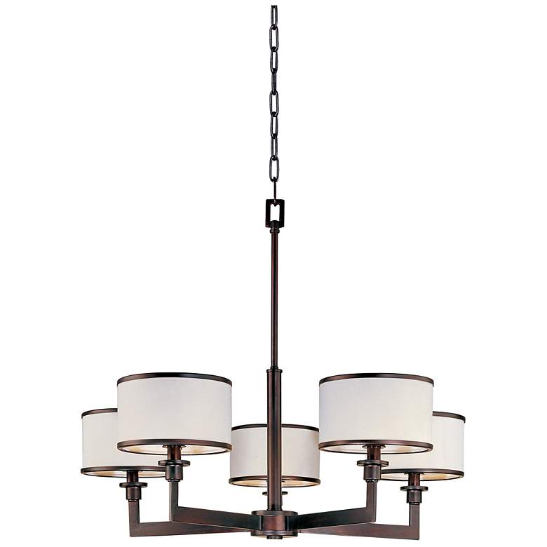 Image 3 Maxim Nexus 27.75 inch Wide 5-Light Oil-Rubbed Bronze Chandelier