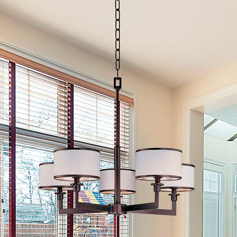 Image 2 Maxim Nexus 27.75 inch Wide 5-Light Oil-Rubbed Bronze Chandelier