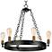 Maxim Noble 26" Wide Black and Aged Brass 6-Light Chandelier
