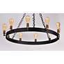 4_Maxim Noble 37 1/2"W Black 10-Light Wagon Wheel Chandelier more views